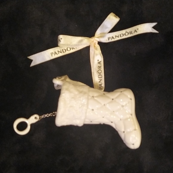 Pandora Stocking Christmas Tree Ornament with sack inside 2012 - Ivory - Picture 2 of 5